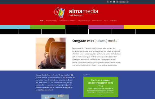 Nieuwe website almamedia